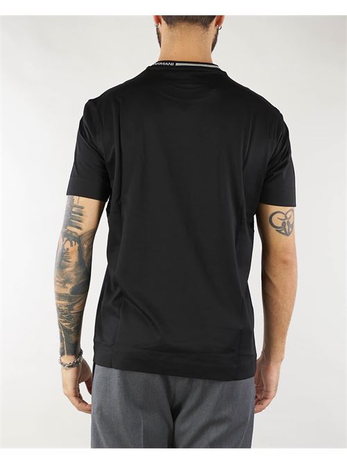 T-shirt con collo logato in jersey misto lyocell ASV Emporio Armani EMPORIO ARMANI | T-shirt | 6D1T951JOSZ999